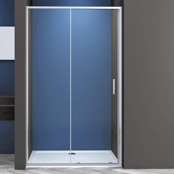 Novoterm Jednokřídlé posuvné sprchové dveře NV-Solid DS CHR 100, chrom/transparent - bez vaničky