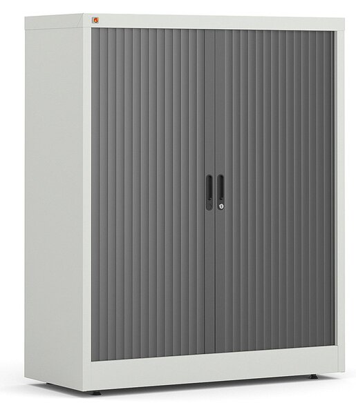 AJ Produkty Roletová skříň STUDIO, 1200x1000x420 mm, šedá, černé dveře