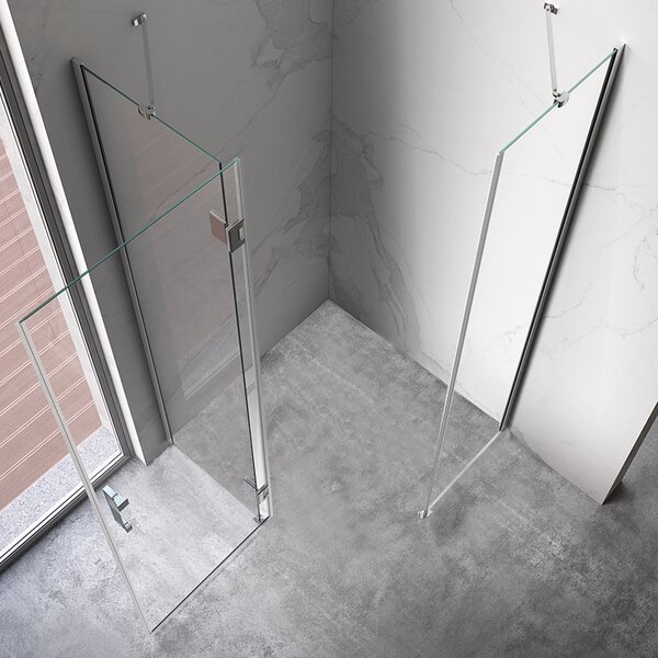 BPS-koupelny Pětiúhelníkový sprchový kout HYD-PK10A 80x80 chrom/transparent - bez vaničky