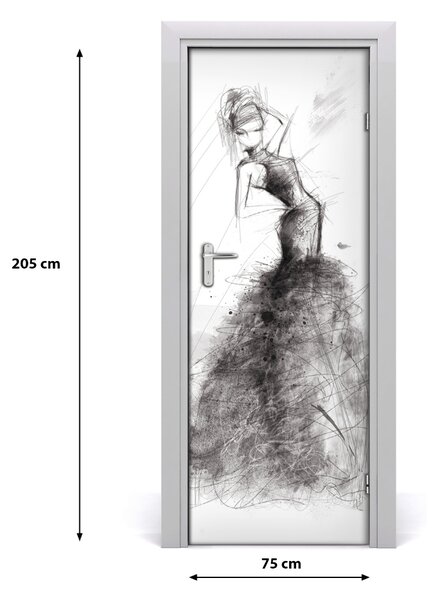 Samolepící fototapeta na dveře Ilustrace móda 75x205 cm