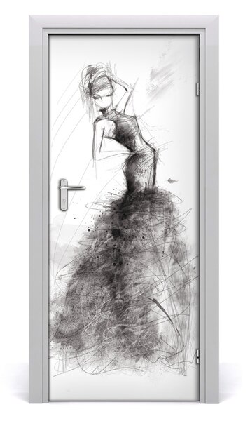 Samolepící fototapeta na dveře Ilustrace móda 75x205 cm