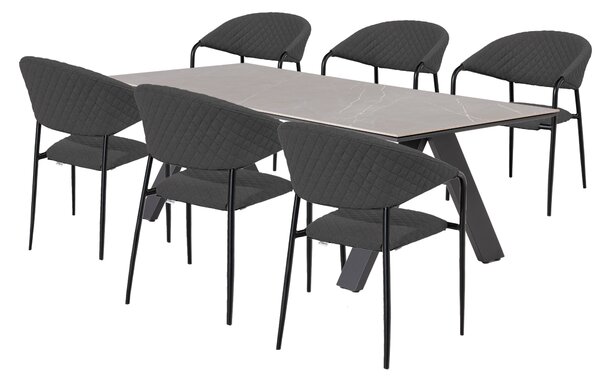 Doppler NOVA MELIA LIKA-TEX® zahradní sedací souprava 6+1 antracit