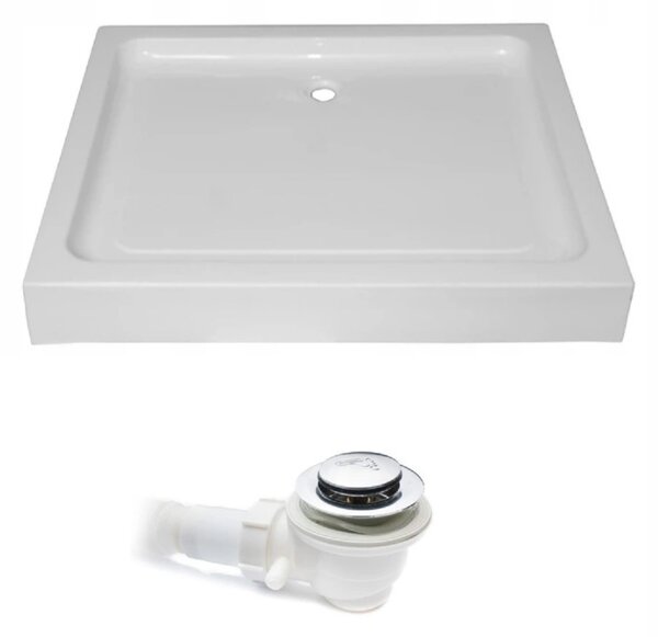 BPS-koupelny Obdélníkový sprchový kout HYD-OK103A 100x80 černý/transparent + vanička HYD-OSV-SXL03C bílá
