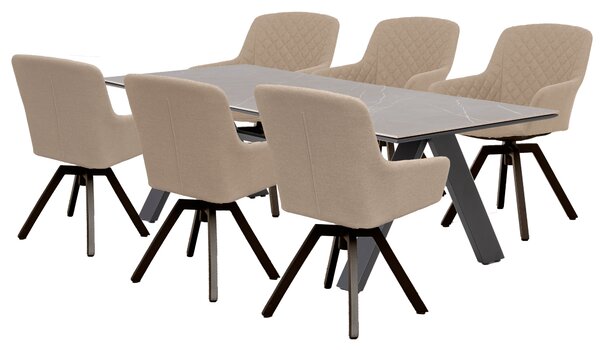 Doppler NOVA PARIS LIKA-TEX® zahradní sedací souprava 6+1 mocca