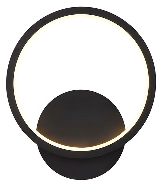 Toolight Toolight, LED nástěnné svítidlo 20cm, 10W, 3000K, LHJ081-W, černá matná, OSW-50060