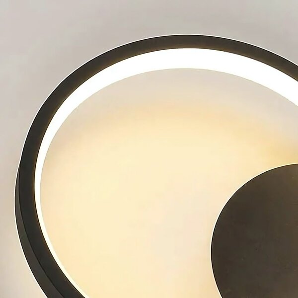 Toolight Toolight, LED nástěnné svítidlo 20cm, 10W, 3000K, LHJ081-W, černá matná, OSW-50060
