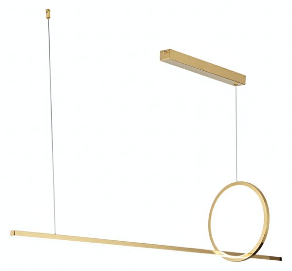Toolight Toolight, LED závěsné osvětlení 100cm, 25W, 3000K, 2000lm, LHJ111-CP C, zlatá matná, OSW-50071