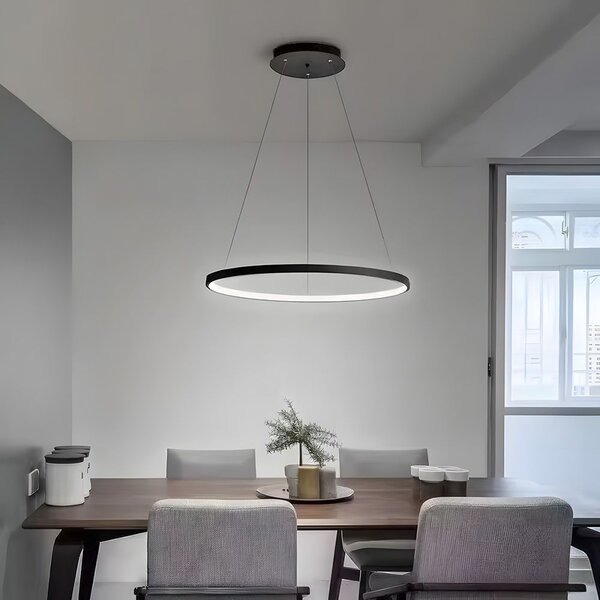 Toolight Závěsné LED osvětlení Modern Circle D99 LHJ012-CP 80cm černé
