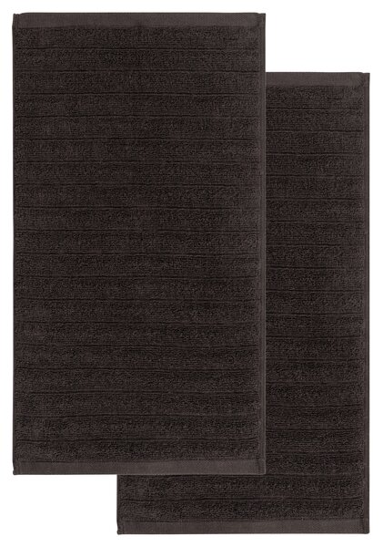 Livarno home Froté ručník pro hosty, 50 x 100 cm, 500 g/m2, 2 kusy (šedá) (100380130001)