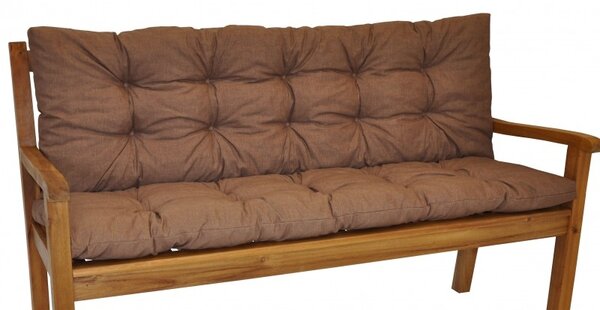 Polstr na zahradní LAVIČKU 150 cm hnědý melír
