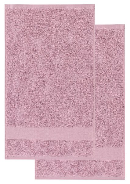 Livarno home Froté ručník pro hosty, 50 x 100 cm, 500 g/m2, 2 kusy (světle růžová) (100380130004)