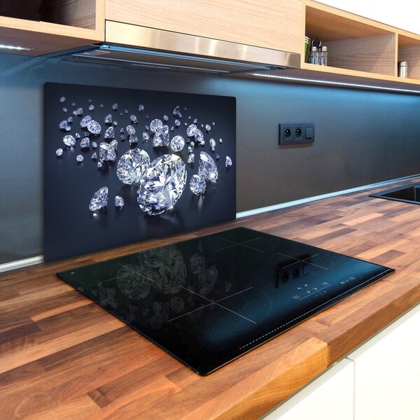 Kuchyňská deska velká skleněná Diamanty pl-ko-80x52-f-110906772