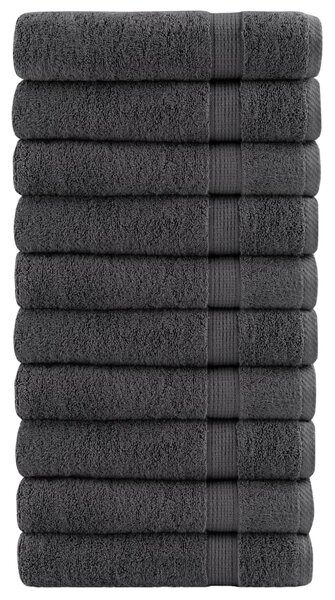Prémiové ručníky SOLUND 10 ks antracitové 50x100 cm 600 g/m² 137158
