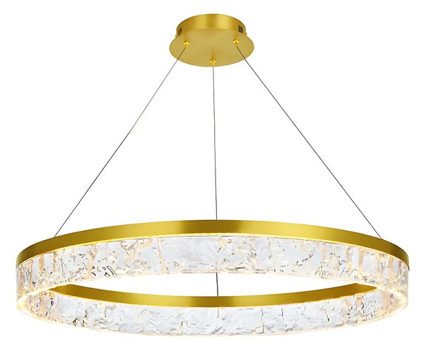 Toolight Toolight, LED závěsné osvětlení 80cm, 50W, 3000K, LHJ047-CP, zlatá lesklá, OSW-50022