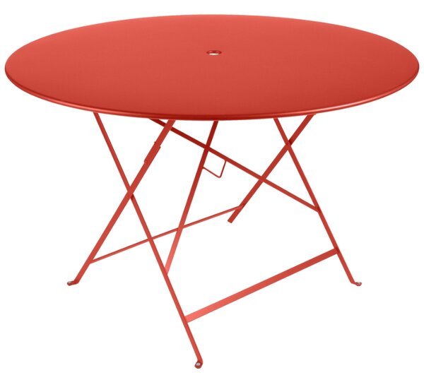 Oranžový kovový skládací stůl Fermob Bistro Ø 117 cm