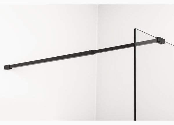 Novoterm Sprchová zástěna Walk-in NV-Grace 80 BL, černá/transparent - bez vaničky