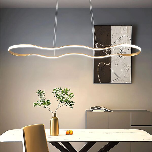 Toolight Toolight, LED stropní osvětlení 100cm, 24W, 3000K, LHJ028-CP, zlatá, OSW-60018