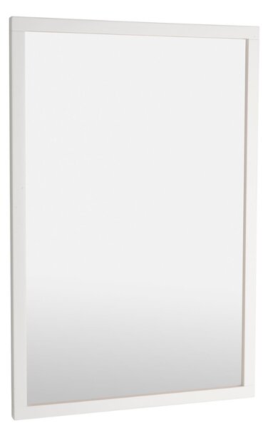 Bílé dřevěné nástěnné zrcadlo ROWICO CONFETTI 60 x 90 cm