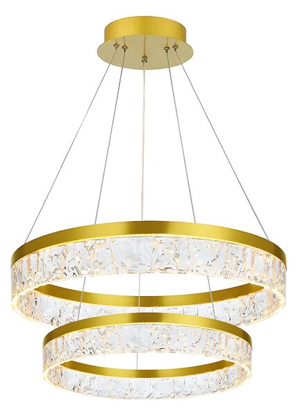 Toolight Toolight, LED závěsné osvětlení 60cm, 60W, 3000K, LHJ049-CP2, zlatá, OSW-60028