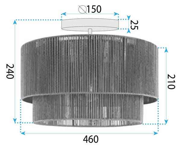 Toolight Stropní LED osvětlení BOHO D16 APP1838-1F hnědá