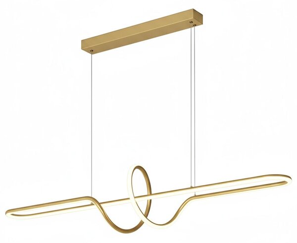 Toolight Toolight, LED závěsné osvětlení 118cm, 36W, 3000K, 3500lm, LHJ038-CP, zlatá matná, OSW-50049