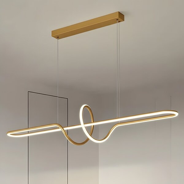 Toolight Toolight, LED závěsné osvětlení 118cm, 36W, 3000K, 3500lm, LHJ038-CP, zlatá matná, OSW-50049