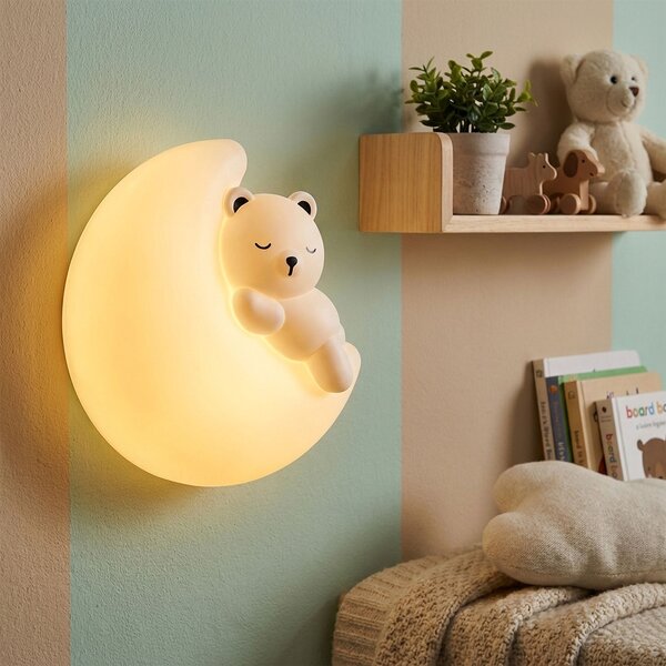 Toolight Rea, LED NÁSTĚNNÉ SVÍTIDLO G180-W MEDVĚD NA MĚSÍCI, OSW-07811