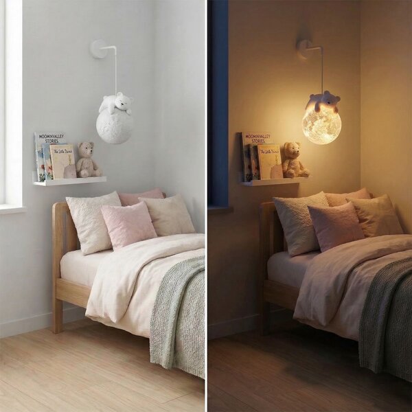 Toolight Rea, NÁSTĚNNÁ LAMPA NÁSTĚNNÉ SVÍTIDLO WHITE BEAR G161-1W, OSW-07800