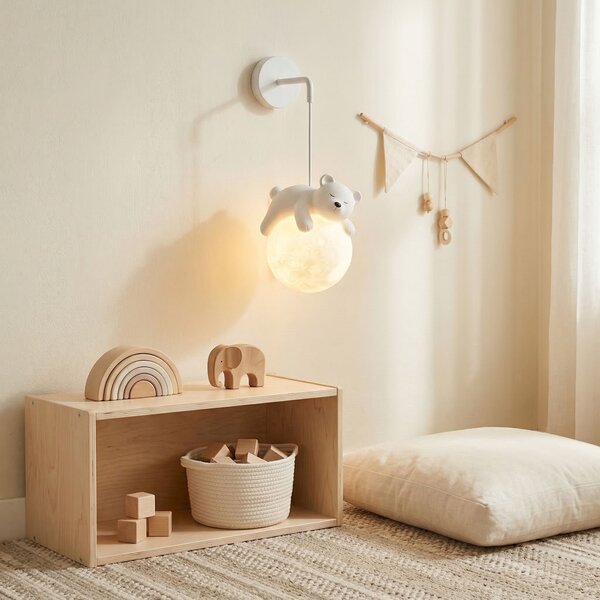 Toolight Rea, NÁSTĚNNÁ LAMPA NÁSTĚNNÉ SVÍTIDLO WHITE BEAR G161-1W, OSW-07800