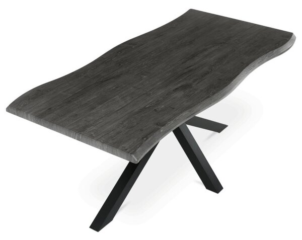 Jídelní stůl HT-F4618 šedý dub / černý