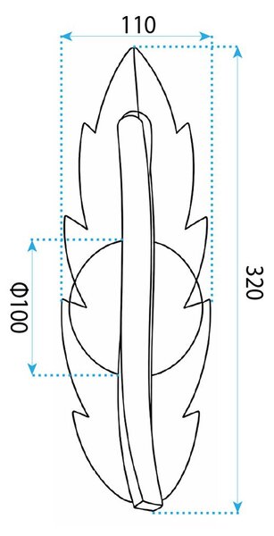 Toolight Rea, NÁSTĚNNÉ LED SVÍTIDLO G182-W GOLD, OSW-07814