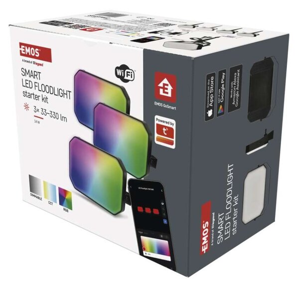 EMOS GOSMART venkovní reflektor startovací sada 3 ks 1554184000