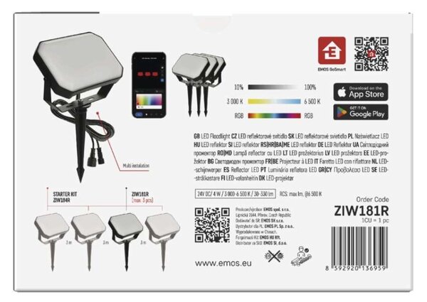 EMOS GOSMART venkovní reflektor rozšiřující set 1 ks 1554181000