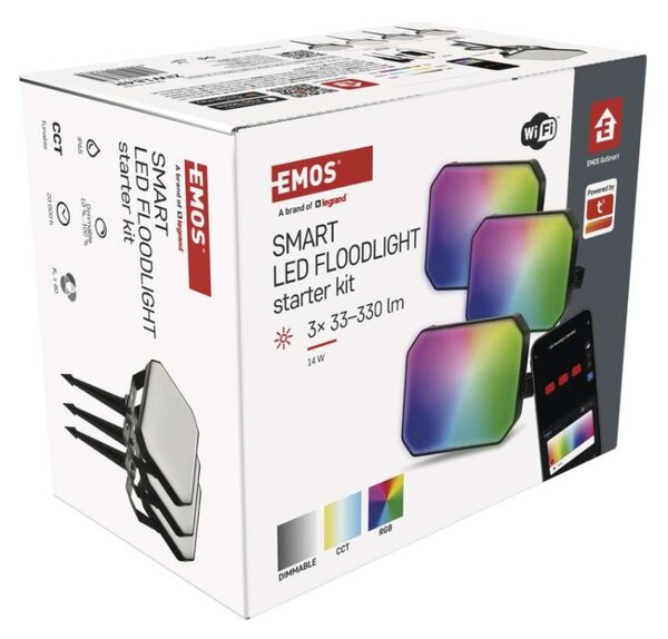 EMOS GOSMART venkovní reflektor startovací sada 3 ks 1554184000