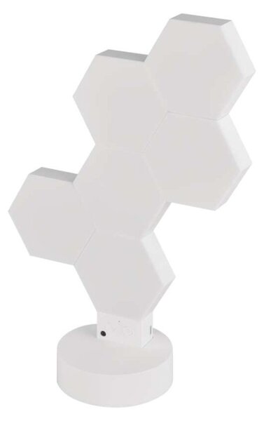 EMOS GoSmart LED stolní lampa Hexagon bílá, 6 dílů, RGB, stmívatelná, WiFi 1555426000