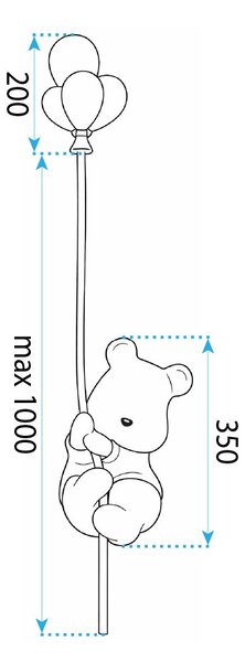 Toolight Rea, NÁSTĚNNÉ SVÍTIDLO MEDVĚD G170-W LINE, OSW-07810