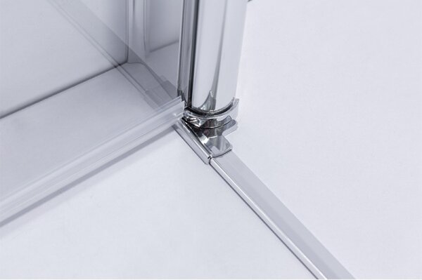 BPS-koupelny Čtvercový sprchový kout HYD-SK1190B 90x90 chrom/transparent + vanička HYD-SSV-RIKO černá
