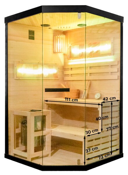 BPS-koupelny Finská sauna Relax HYD-4782 120x120, 2 osoby