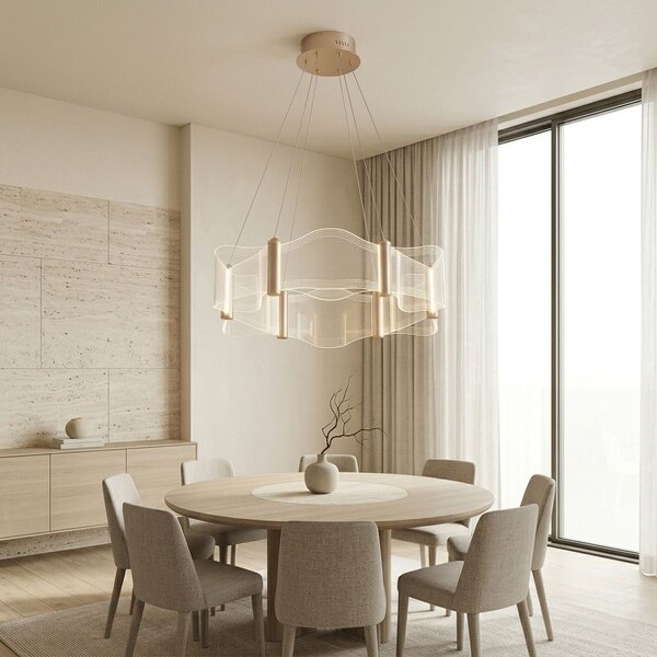 Toolight Rea, ZÁVĚSNÁ STROPNÍ LAMPA G151-CP GOLD, OSW-04707