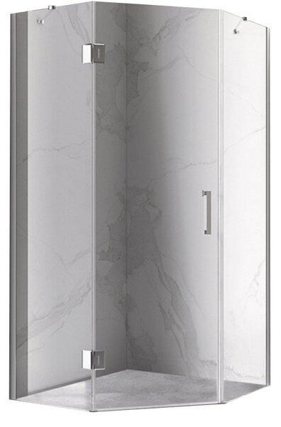 BPS-koupelny Pětiúhelníkový sprchový kout HYD-PK10C 100x100 chrom/transparent - bez vaničky