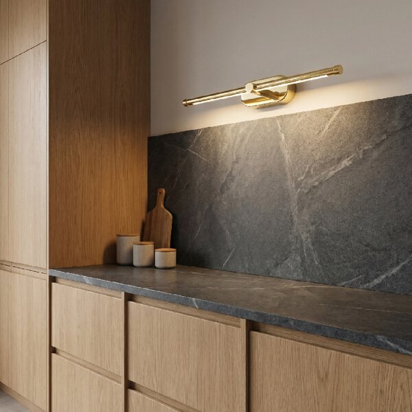Toolight Toolight, LED nástěnné svítidlo 40cm, 13W, 4000K, 1000lm, APP1889-1W, zlatá lesklá, OSW-66044