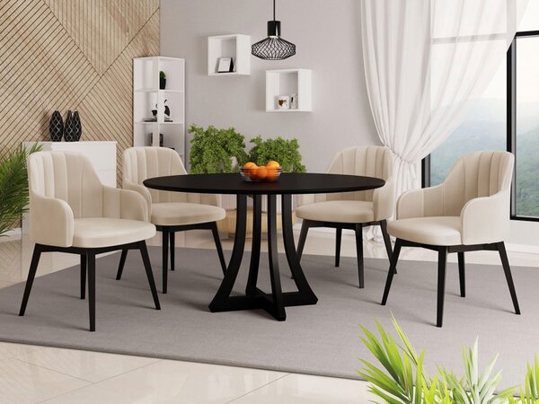 Čalouněné křeslo ST105, Barva křesla: černá, Potah: Magic Velvet 2250 5903211304842