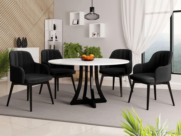 Čalouněné křeslo ST105, Barva křesla: černá, Potah: Magic Velvet 2219 Mirjan24 5903211304828