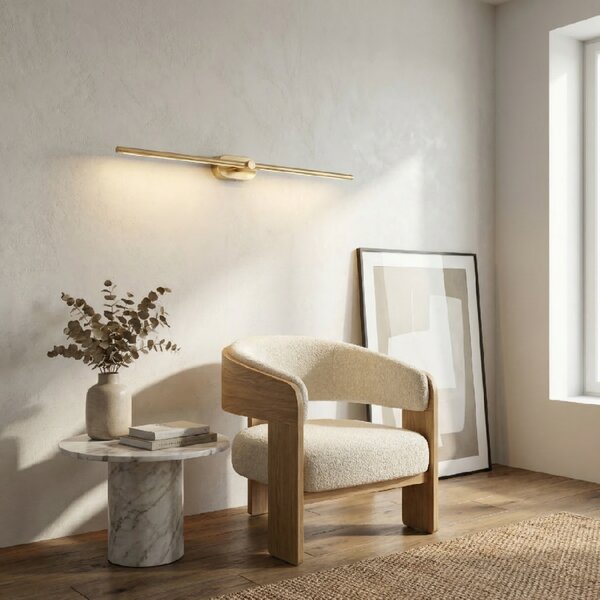 Toolight Toolight, LED nástěnné svítidlo 80cm, 13W, 4000K, 1000lm, APP1894-1W, zlatá matná, OSW-66049