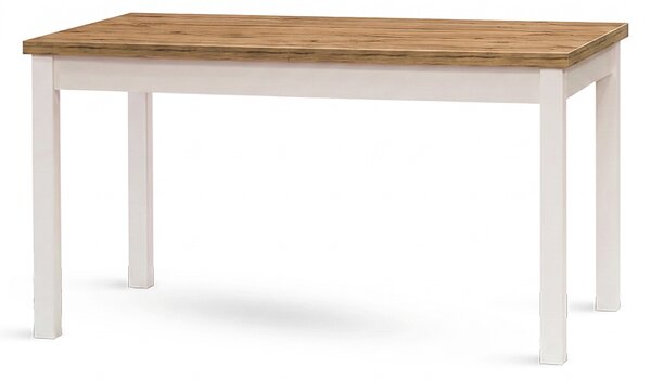 Rozkládací jídelní stůl PARMA | 120x80 cm | masiv buku + LDT 36 mm s ABS hranou | KVALITNÍ ZPRACOVÁNÍ | bílá/dub wotan
