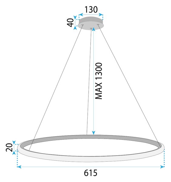 Toolight Závěsné LED osvětlení E24 LHJ002-CP zlaté