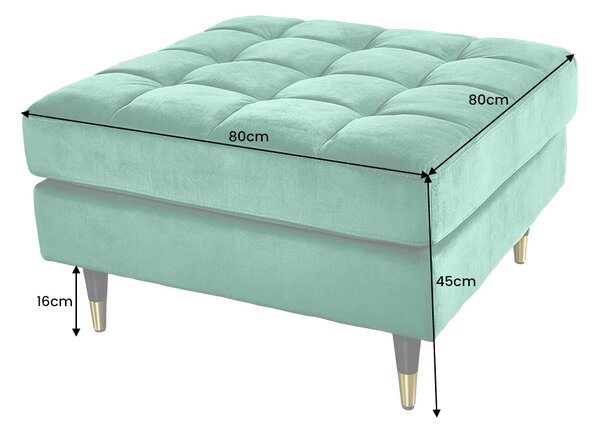 Designová taburetka Adan 80 cm smaragdově-zelený samet