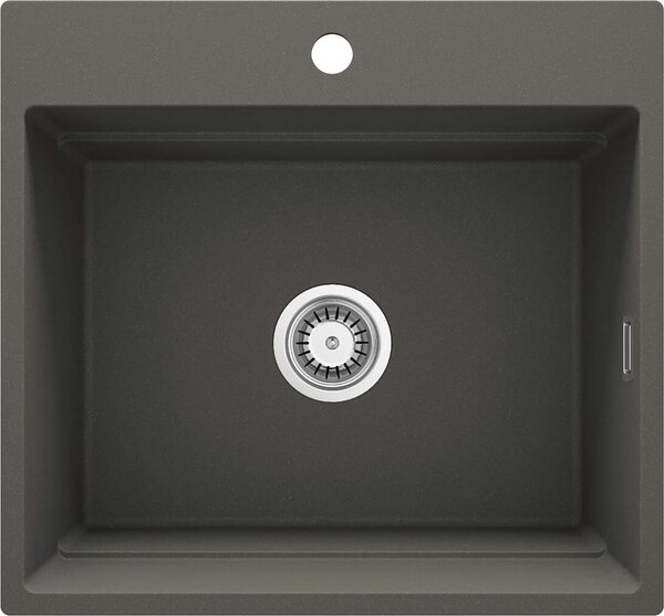 Deante Magnetic, 1-komorový granitový dřez 560x520x220mm, antracitová metalíza, DEA-ZRM_T10A