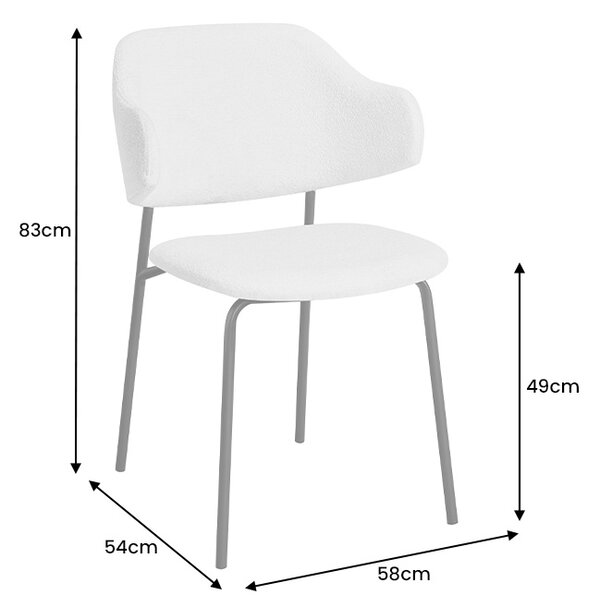 Designová jídelní židle Takuya bílá / černá