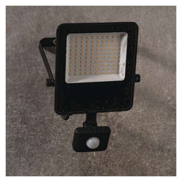 EMOS LED reflektor VISIO s pohybovým čidlem, 50 W, černý, neutrální bílá 1531294300